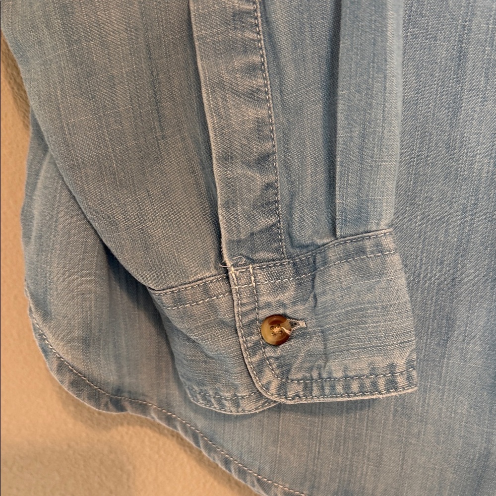Lucky Brand Light Blue Button Down Shirt, Size Large (oversized) - Picture 3 of 9